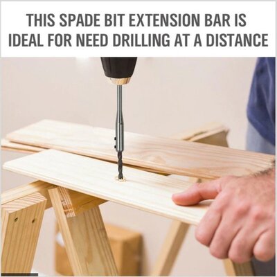 150mm 300mm Drill Bit Extention Bar Hex Shank Wrench HCS Con