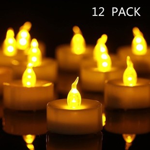 12 Pcs Battery Operated LED Tea Light Candles for Wedding Pa