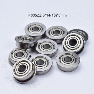 Flange 10pcs F605ZZ 5*14(16)*5(mm) Free shipping chrome ste