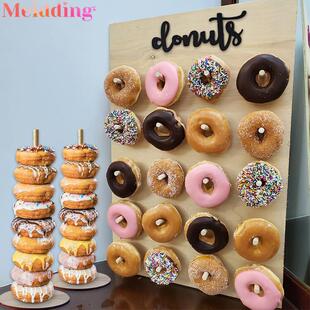 Wooden Donut Wall Stand Doughnut Holder Baby Shower Kids Bir