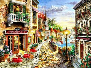 Huacan Diamond Painting Scenic 5D Diamonds Mosaic Seaside Pi