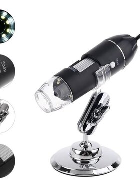 3-in-1 1600X USB Microscope OSX Windows PC Type-C Micro-USB
