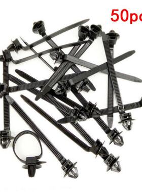 50pcs Nylon Cable Tie Fastener Car Loom Hose Clamp Fastening