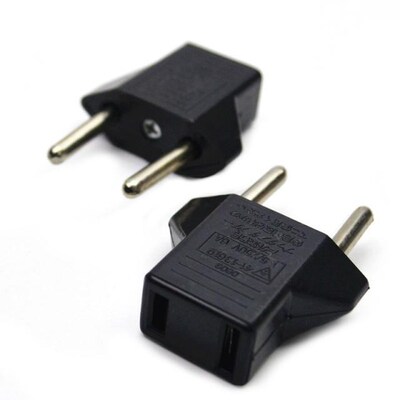 1PC US To EU Plug Charger Adapter Travel Power Plug Converte