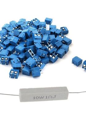 10Pcs Wirewound Ceramic Cement Resistor 1 Ohm 5% 10W Watt wi