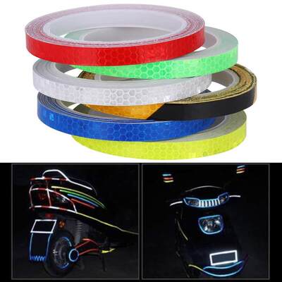 8m Wheel Reflective Sticker Rim Luminous Warning Tape Bike R