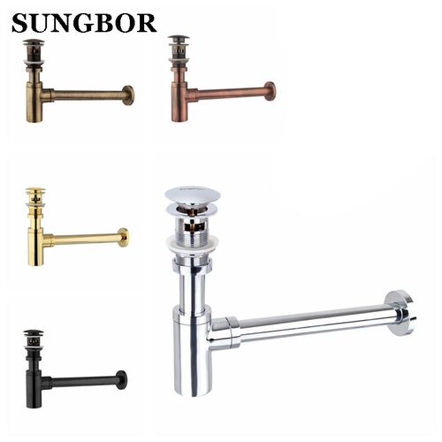 Siphon Drain Bottle Traps Pop up Drain with overflow Deodor