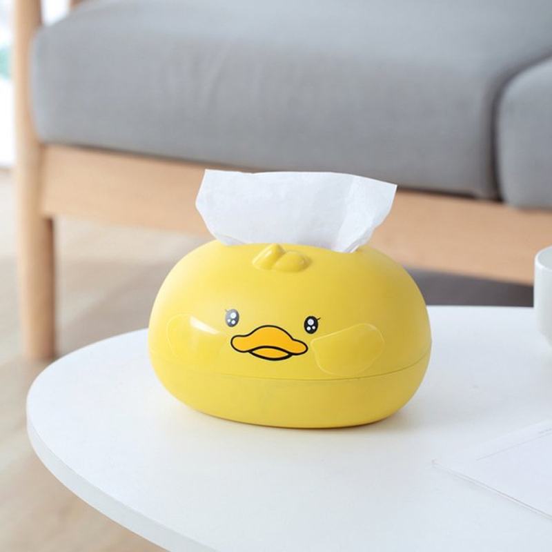 Cartoon Little Yellow Duck Tissue Box Desktop Paper Holder H