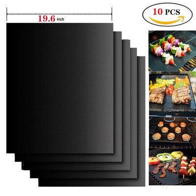 50cm Non-Stick BBQ Grill And Baking Mats Reusable Telfon Coo