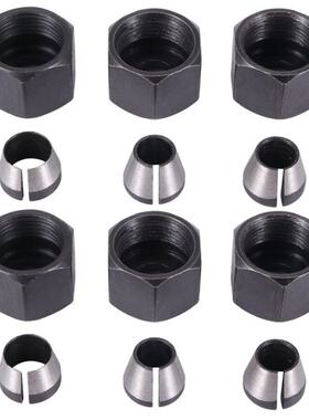 6 Pcs Router Collet Set Chuck Heads Adapter for Drills Engra