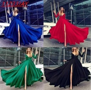 Women Long sleeve Dress Ladies Party Gown Evening Maxi dress