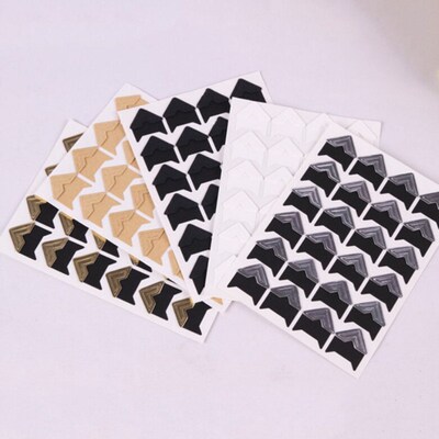 JETTING DIY Vintage Corner kraft Paper Stickers for Photo A
