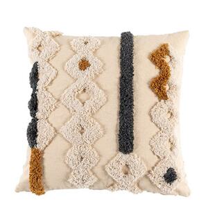 Morocco Tufted Throw Lumbar Pillow Case Embroidered Abstract