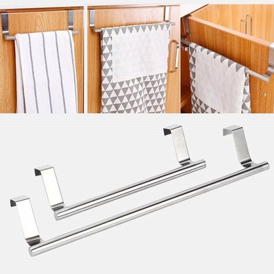 2Size Nail Free Door Hanger Kitchen Cabinet Shelf Rack Towe