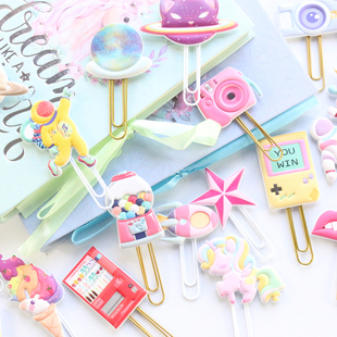 cute kawaii Japanese cartoon paper clips set office school s