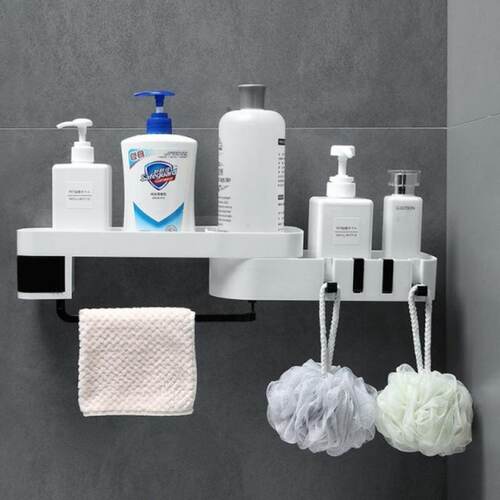 Bathroom Shelf Organizer Shower Storage Rack Kitchen No Dril