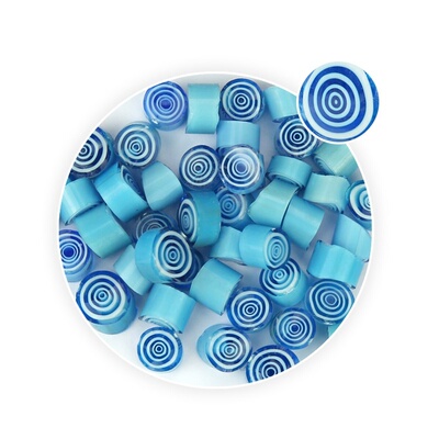 28g 90 COE  Millefiori Fusible Glass Beads Mosaic  Jewelry M