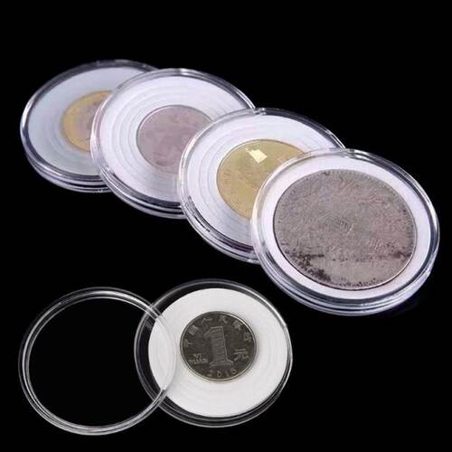 46mm Plastic Coin Holder Capsule Storage Case Collection Dis