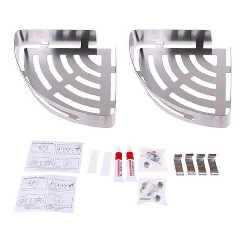 2pcs/set Stainless Steel Kitchen Wall Shelves Bathroom Corne