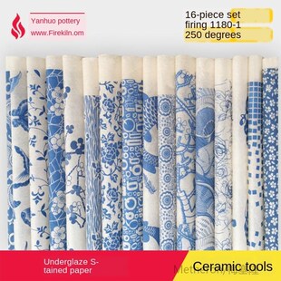 pottery ceramics clay Transfer paper glaze underglaze flower