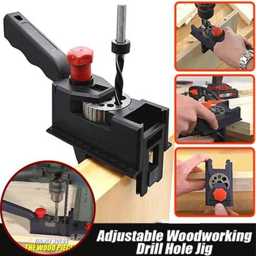 38Pcs Woodworking Dowel Jig Kit Punch Locator Straight Obliq