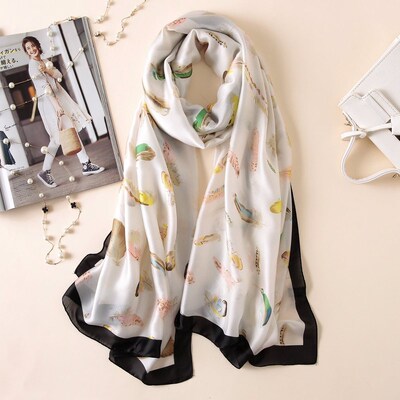 Hangzhou silk ladies long silk shawl women's summer shaw