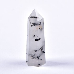 Natural Crystal Black Tourmaline Quartz Point Healing Stone
