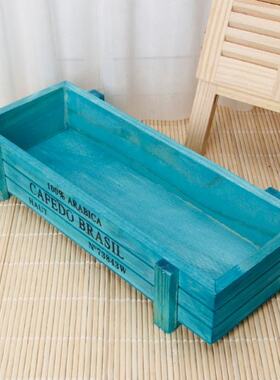 Vintage Wooden Boxes Crates Flower Pot Kitchen Trinket Deskt