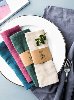 High-grade Plain Cotton Linen Napkins Tea Towels Good Water
