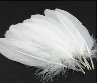 50pcs White Beautiful Large Goose Feathers 15-22cm / 5.91