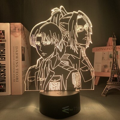 Attack on Titan Levi Ackerman Acrylic 3d Lamp Hange Zoe for