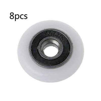 8 Pcs Shower Door Runner Rollers Wheels Pulleys Replacement