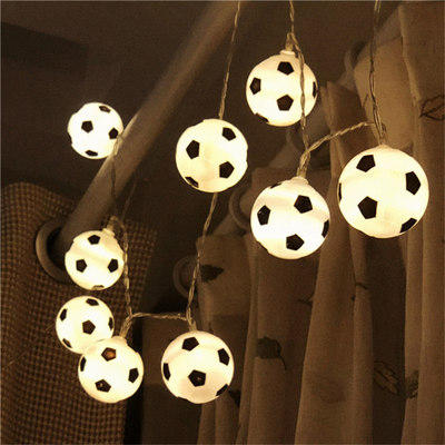 LED Soccer  String Garland Decoration Bedrooms Home Theme Pa