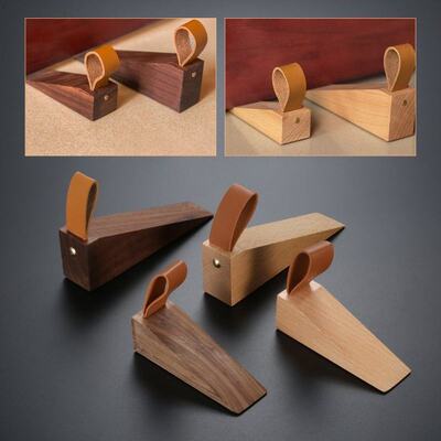 Solid Wood Door Stopper Heightened Creative Door Stop Home W