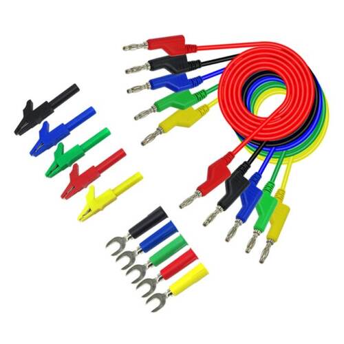 4mm Banana to Banana Plug Stackable Test Lead Kit for Multim
