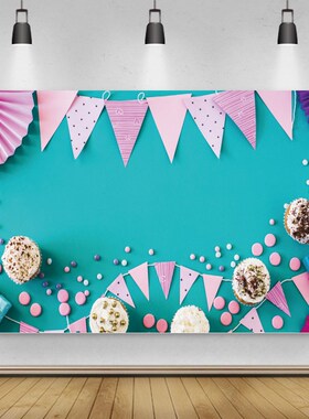 Party Banner Decoration Food Baby Shower Photography Backgr