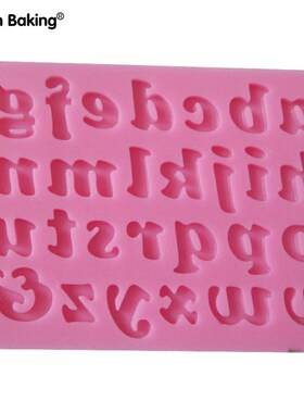26 Lower-Alpha English Letters Silicone 3D Mold Cookware Din
