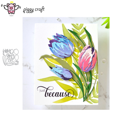 Piggy Craft metal cutting dies cut die mold Flower leaf deco