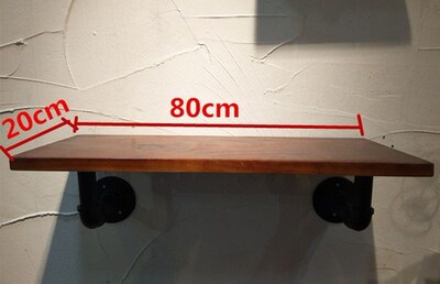 Shelf on the wall balcony wall solid wood partition  one cha