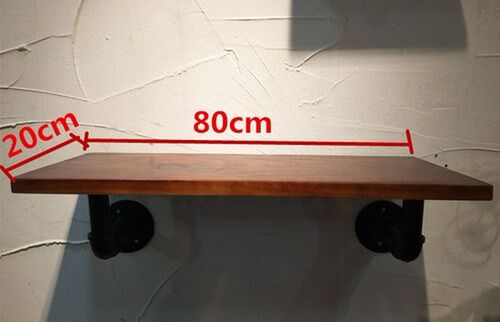 Shelf on the wall balcony wall solid wood partition  one cha