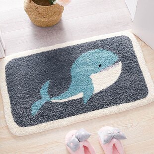 Lovely girl heart pink carpet suction door mat bathroom