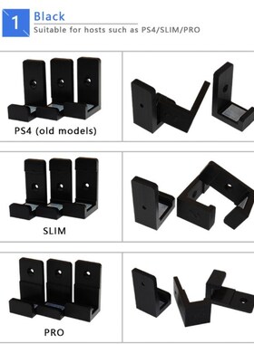 Wall Mount  PS4 Slim Pro, pad Controller Stand Storage Holde