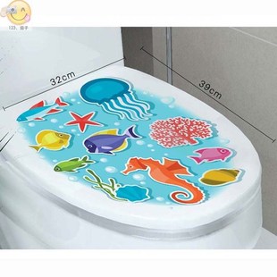 1Pcs 3D Toilet Sticker Decoration Wallpaper Bathroom Decor