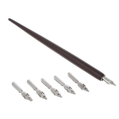 Wood English Calligraphy Pen Copperplate Script Oblique Dip