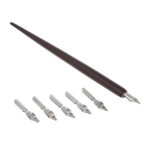 Wood English Calligraphy Pen Copperplate Script Oblique Dip