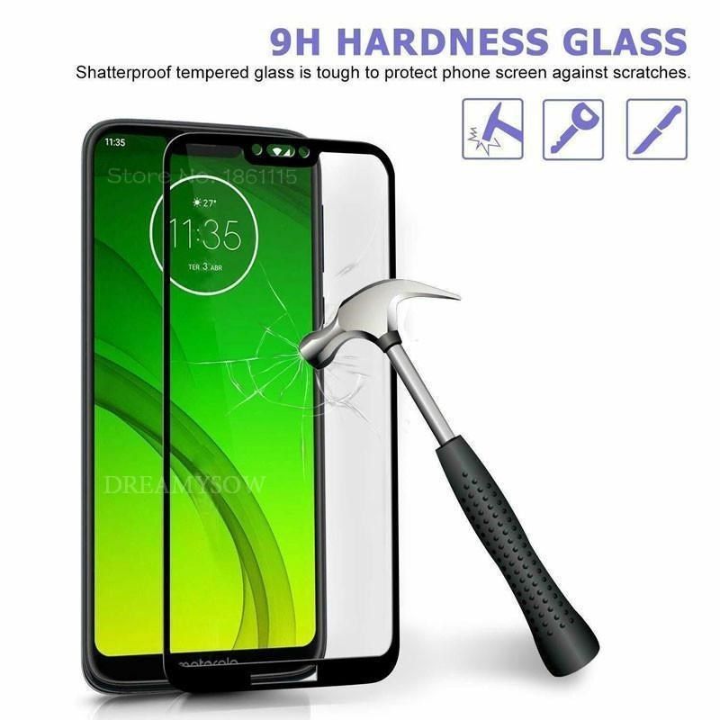 9h tempered glass for moto g8 g7 plus play one macro/action