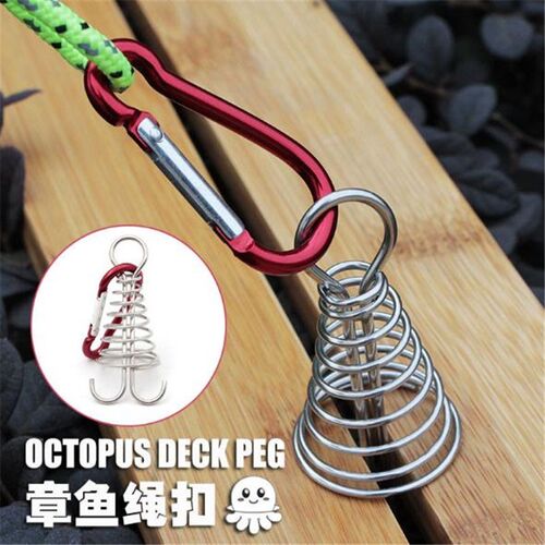 10 PCS Octopus Deck Peg Stainless Steel Tent Nail Camping  P