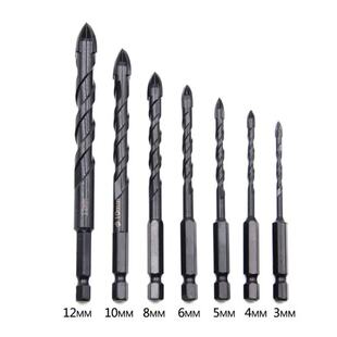 3/4/5/6/8/10/12mm Cross Hex Tile Drill Bits Hole Opener for