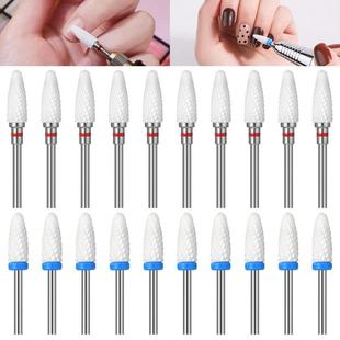 10Pcs Drill Manicure Dril Nail Cutter Milling Ceramic Bit