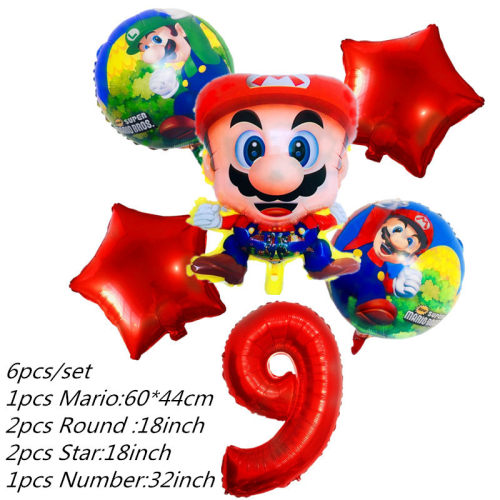 Super Mario Theme party paper plate cup napkin banner tablec